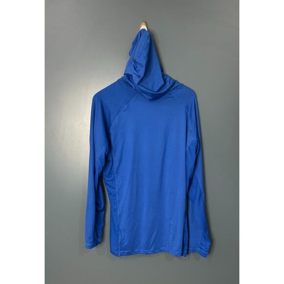 NWT Habit Mens Nautical Blue Long Sleeve UPF Hoodie - Picture 5 of 5